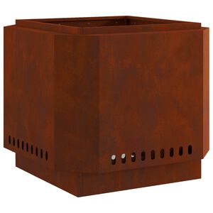 vidaXL Be dūmų ugnies dubuo Atmosferos poveikiui atsparus plienas
