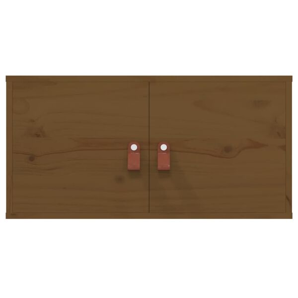 vidaXL Sieninės spintelės, 2vnt., medaus rudos, 60x30x30cm, pušis
