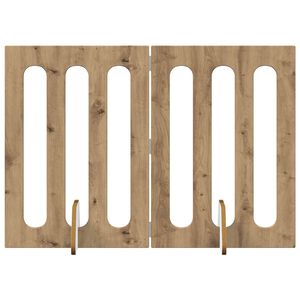 vidaXL Sulankstomas &scaron;unų tvora 2 pcs Amatinė Ąžuolas Dirbtinė mediena