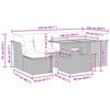 vidaXL Sodo komplektas su pagalvėlėmis, 7 dalių, poliratanas/akacija