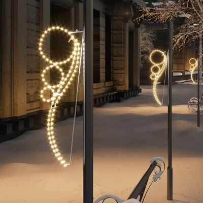 vidaXL Lempučių dekoracijos rutuliai, 2vnt., šilti, 111,5x35x4,5cm