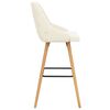 vidaXL Baro taburetės, 2vnt., kreminės spalvos, aksomas