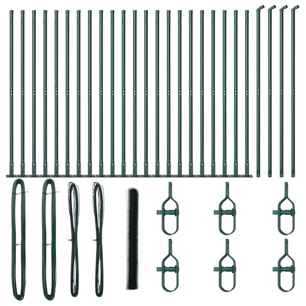 vidaXL Tvorelės stulpas Žalia 50 x 1,4 m (36 mm tinklas)