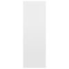 vidaXL Knygų/šoninė spintelė, balta, 66x30x98 cm, MDP, labai blizgi