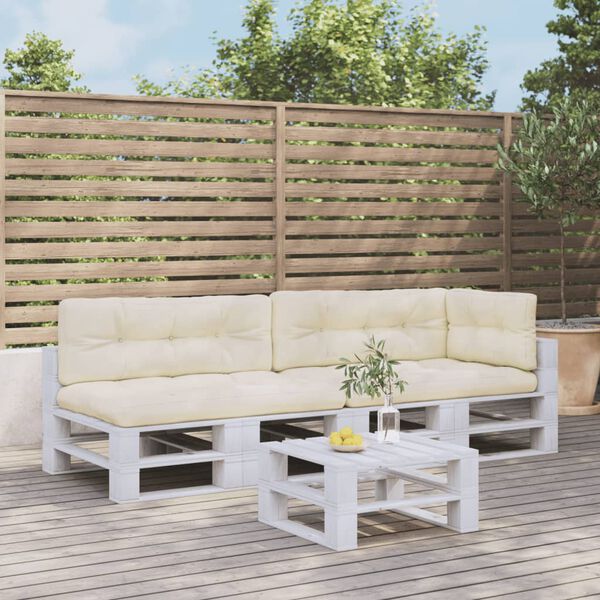 vidaXL Palečių pagalvėlės, 5vnt., kreminės spalvos, audinys