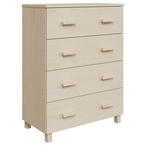 vidaXL &Scaron;oninė spintelė HAMAR, medaus ruda, 79x40x103,5cm, pu&scaron;is