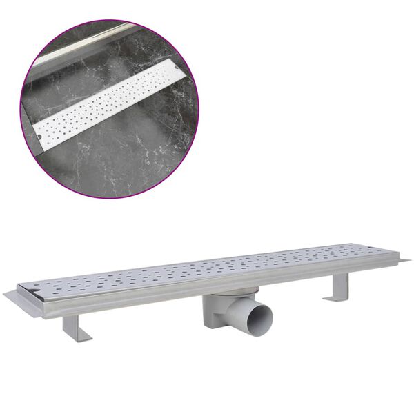 vidaXL pailgas du&scaron;o latakas, nerūdijančio plieno, 630x140 mm