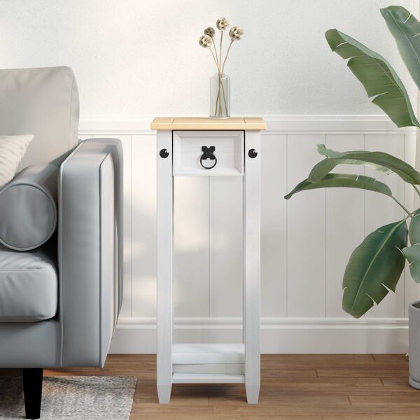 vidaXL Augalų stovas Balta 30 x 30 x 73 cm Kietos pu&scaron;ies mediena