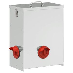 vidaXL Vi&scaron;tų lesykla Sidabro 32,5 x 20,5 x 43 cm Cinkuota plienas