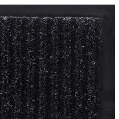 Juodas PVC Durų Kilimėlis, 90 x 60 cm