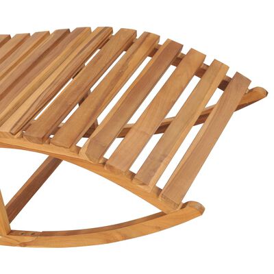 vidaXL Supamas saulės gultas su čiužiniu, tikmedžio medienos masyvas