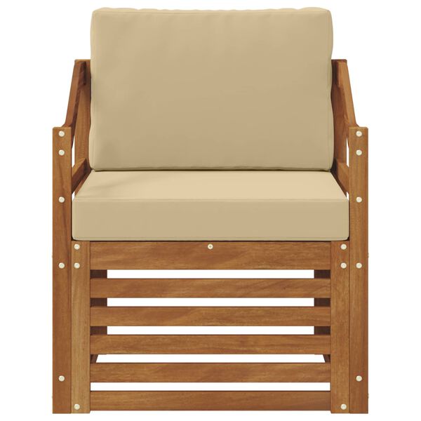 vidaXL Lauko sofos komplektas su pagalve Natūrali 67 x 63 x 73 cm