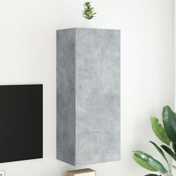 vidaXL Sieninė TV spintelė, betono pilka, 40,5x30x102cm, mediena
