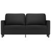 vidaXL Dvivietė sofa, juodos spalvos, 140cm, dirbtinė oda