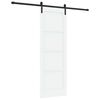 vidaXL Slankios durys 73,5 x 211 cm Apdirbta mediena Balta ir juoda