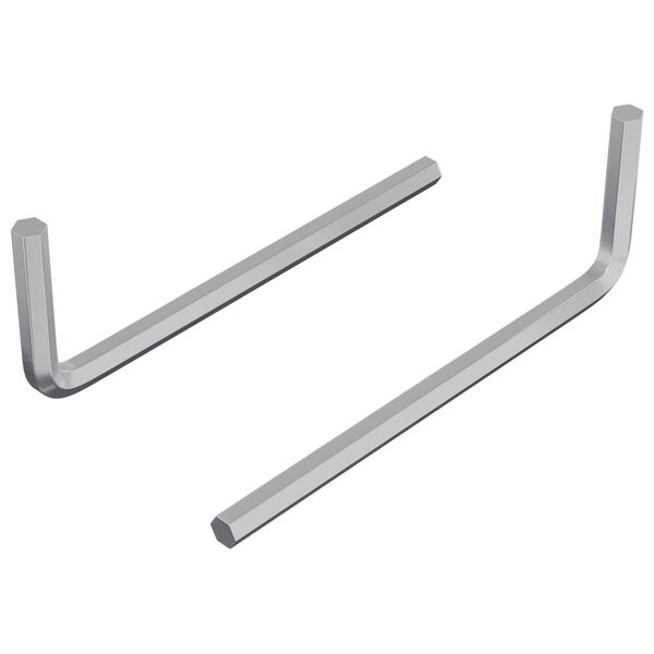 vidaXL Hex raktas 2 pcs Sidabro 32 x 86 mm Plienas