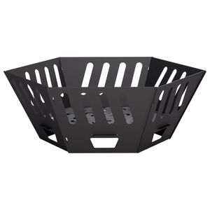 vidaXL Laužavietė Juoda 60 x 60 x 23 cm Plienas