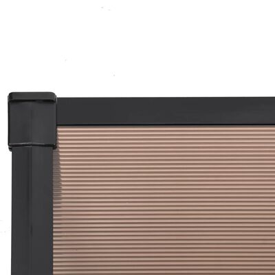 vidaXL Stogelis durims, juodos spalvos, 358,5x90cm, polikarbonatas