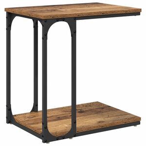 vidaXL &Scaron;oninis stalas Senovinis medis 50 x 35 x 52 cm Apdirbta mediena