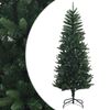 vidaXL Artificial Hinged Christmas Tree 120 cm PE ir PVC Žalia