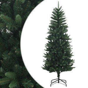 vidaXL Artificial Hinged Christmas Tree 120 cm PE ir PVC Žalia