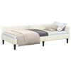 vidaXL Kampinė lovos konstrukcija Kreminė 90 cm x 200 cm Aksomas