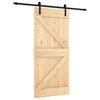 vidaXL Slankios durys 95 x 210 cm Natūrali ir juoda