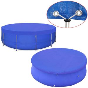 vidaXL Baseino uždangalas, PE, apvalus, 460 cm, 90 g/m&sup2;