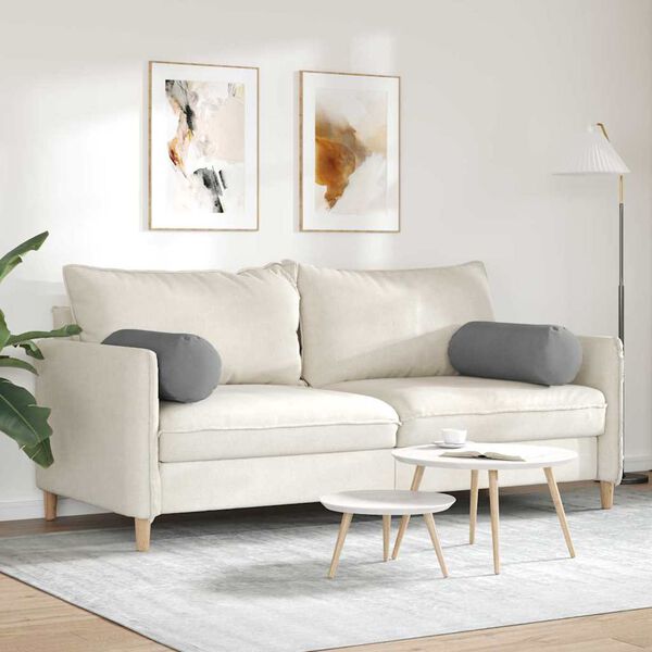 vidaXL Pagalvės 2 pcs Tamsiai pilka Ø 25 x 70 cm Mikropluošto audinys