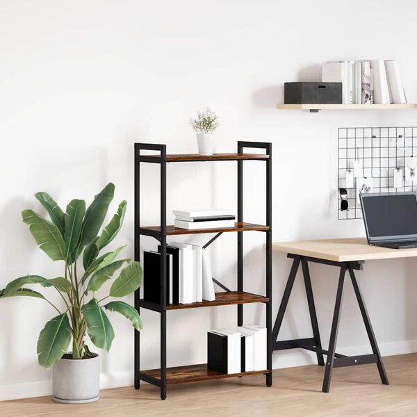 vidaXL Knygų lentyna Rūkyta ąžuolas 40 x 30 x 85 cm Apdirbta mediena