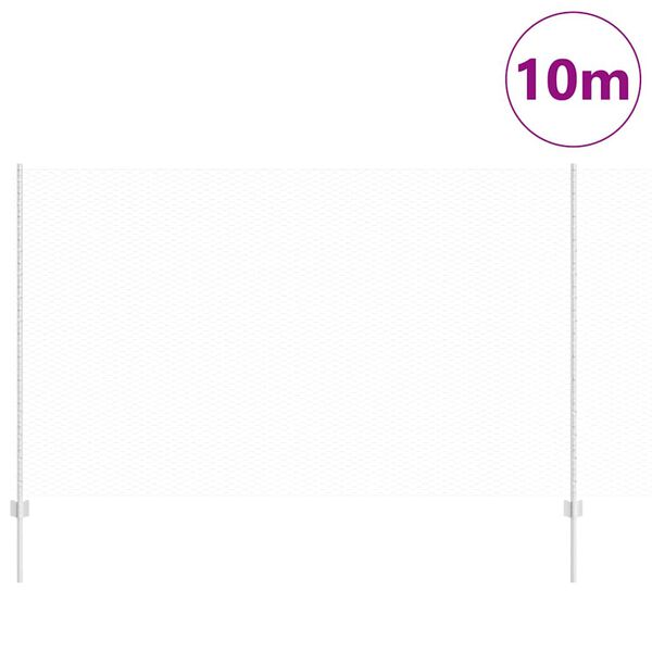 vidaXL Tvora su stulpais Sidabro 1,4 x 10 m Plienas