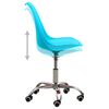 vidaXL Valgomojo kėdė, mėlynos spalvos, dirbtinė oda (338306)