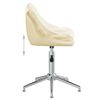 vidaXL Pasukama valgomojo kėdė, kreminė, dirbtinė oda (335383)