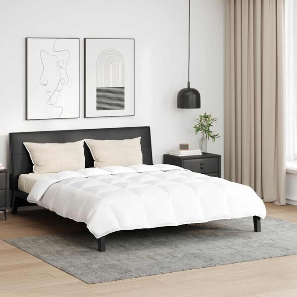 vidaXL Antklodžių rinkinys su pagalve 3 pcs Balta Plunksna