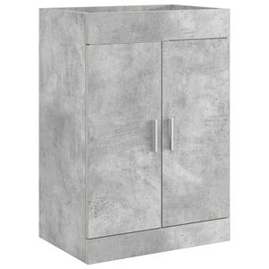 vidaXL Vonios spintelė po kriaukle Betono pilka 56 x 37,5 x 81 cm