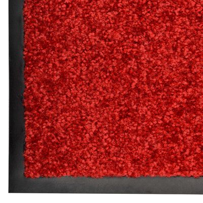 vidaXL Durų kilimėlis, raudonos spalvos, 60x180cm, plaunamas