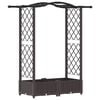 vidaXL Pakeltas lovas su trelėmis ir stogu Ruda 124 x 40 x 123 cm PP