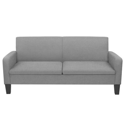 vidaXL Trivietė sofa, 180x65x76, šviesiai pilka