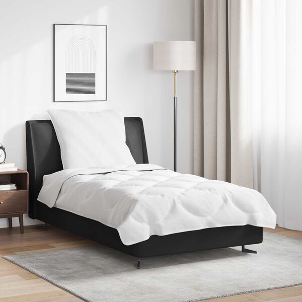 vidaXL Antklodžių rinkinys su pagalve 2 pcs Balta Mikropluoštas