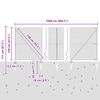 vidaXL Tvorelės stulpas Pilka 25 x 1,2 m (16 x 16 mm tinklelis)