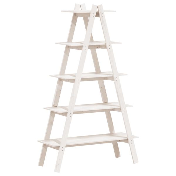 vidaXL Lentyna, 5 aukštų, 110x40x180,5cm, pušies masyvas, A formos