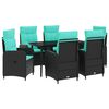 vidaXL Sofa Stalo Rinkinys su pagalve su pagalve 7 pcs