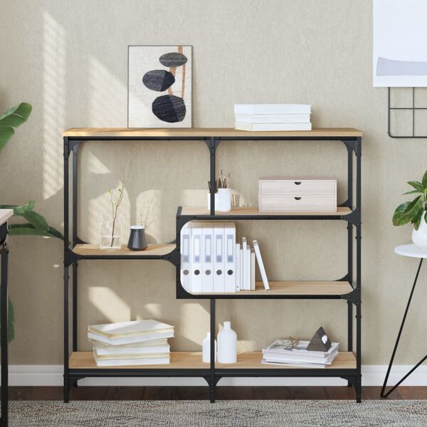 vidaXL Konsolinis staliukas, ąžuolo, 103x32x95cm, apdirbta mediena