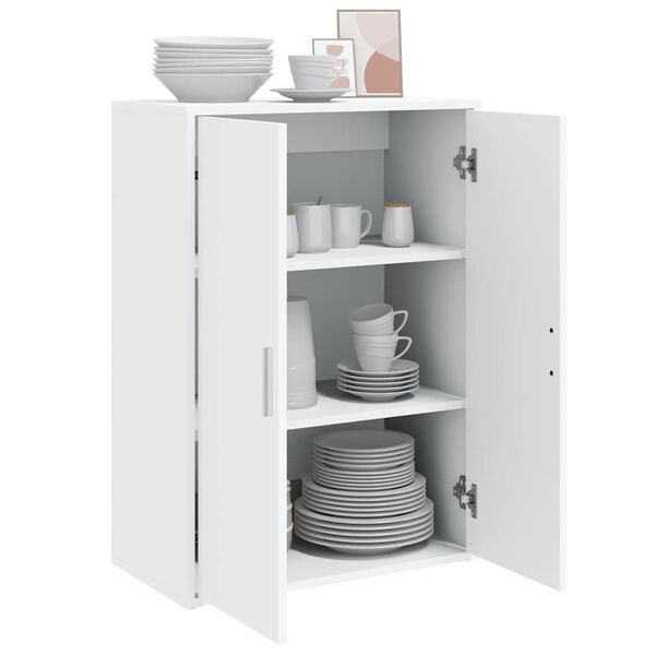 vidaXL Šoninė spintelė, baltos spalvos, 60x31x84cm, apdirbta mediena