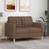 vidaXL Dvivietė sofa, rudos spalvos, 120cm, audinys