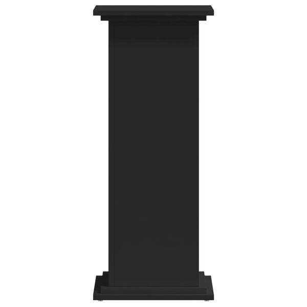 vidaXL Stovas augalams, juodos spalvos, 33x33x80cm, apdirbta mediena