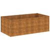 vidaXL Auk&scaron;tas sodo lovelis, 196x100x69cm, Corten plienas