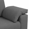vidaXL Sofa 3 pcs Tamsiai pilka Lino mišinio audinys