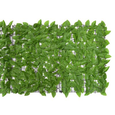 vidaXL Balkono pertvara, 400x75cm, su žaliais lapais