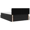 vidaXL Lova su daiktų laikymo vieta ir LED Juoda 140 x 190 cm Aksomas